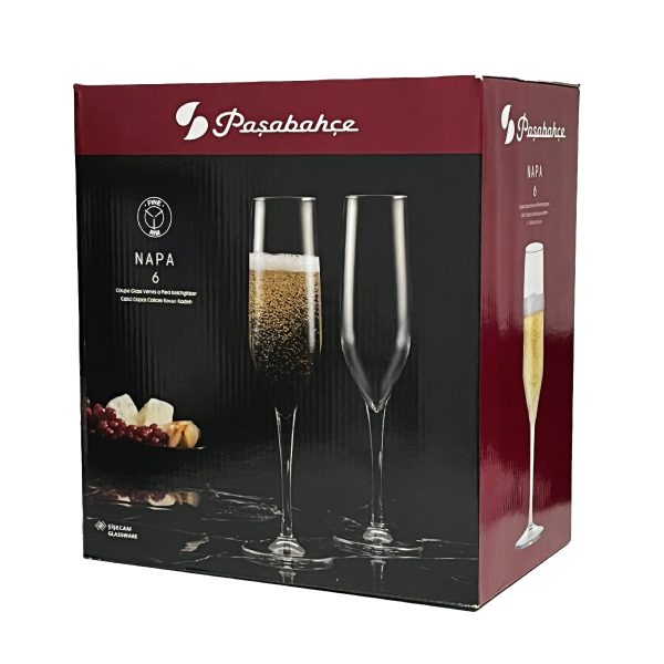 Juego 6 Copa Champagne Flute 200 ML Napa Pasabahce